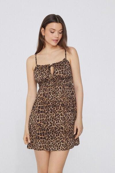 Multicolour Narrow Straps Short Dress, 5701_506Y, large image number 0