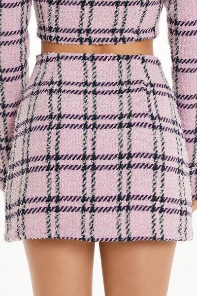 Pink Tweed Mini Skirt With Buttons, , large image number 2