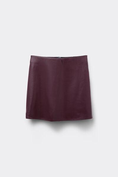 Violet Leather-Effect Mini Skirt, 5701_919Y, large image number 3