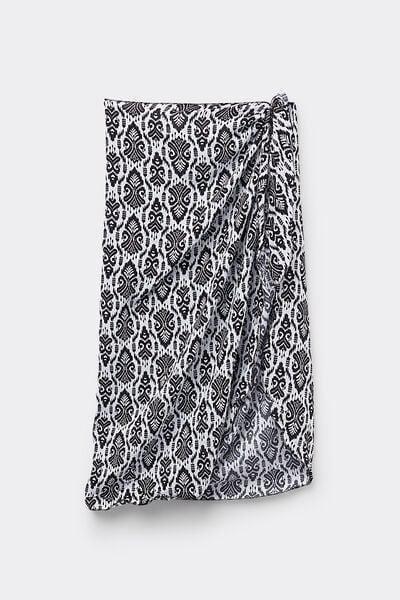 Multicolour Canvas Midi Sarong, 5701_896Y, large image number 1