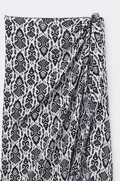 Multicolour Canvas Midi Sarong, 5701_896Y, medium
