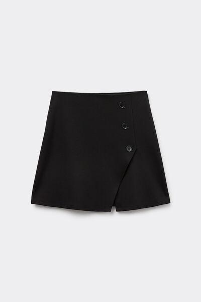 Black Milano Stitch Short Skirt, , large image number 4