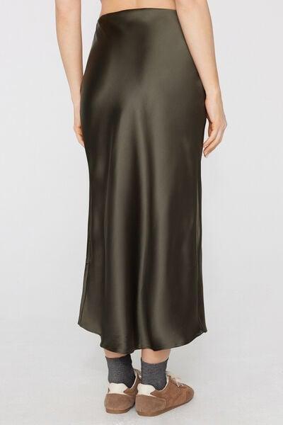 Green Satin Midi Skirt, 5701_226Z, medium