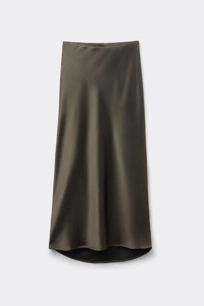 Green Satin Midi Skirt, 5701_226Z, large image number 4