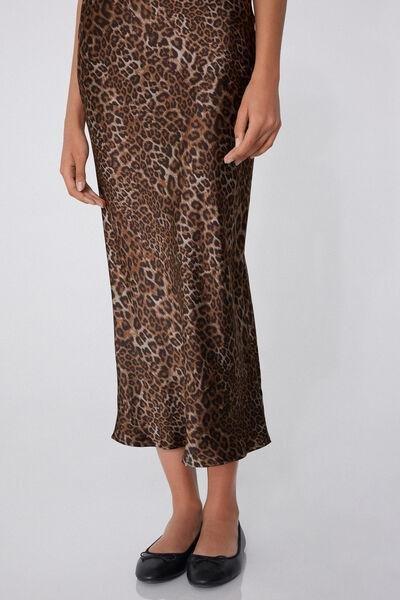 Multicolour Satin Midi Skirt, , large image number 3