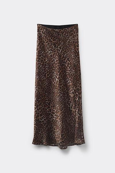Multicolour Satin Midi Skirt, , large image number 4