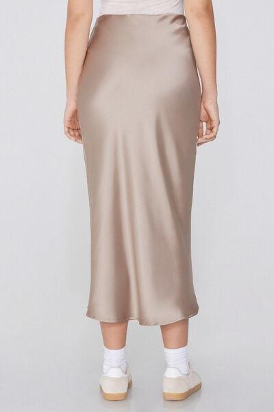 Grey Satin Midi Skirt, 5701_705Y, large image number 2