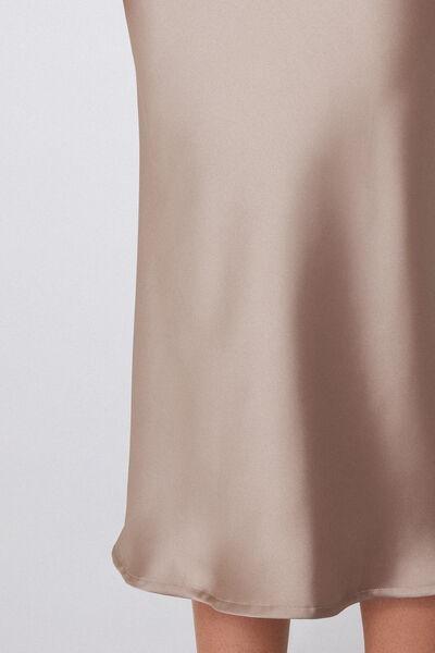 Grey Satin Midi Skirt, 5701_705Y, large image number 3