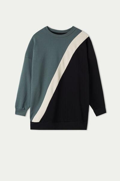 Multicolour Oversized Cotton Sweatshirt, 5701_562U, large image number 4