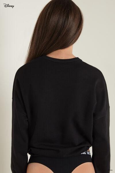 Black Mickey Mouse Disney Cotton Sweatshirt, 5701_630U, large image number 2