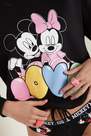 Tezenis - BLACK MICKEY MOUSE LOVE PRINT Disney Mickey&Minnie Cotton Sweatshirt