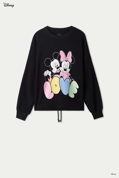 Black Mickey Mouse Disney Cotton Sweatshirt, 5701_630U, large image number 4