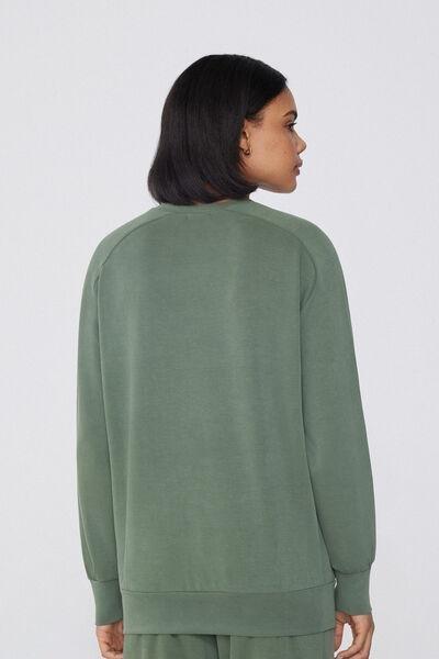 Green Round-Neck Sweatshirt, , large image number 2
