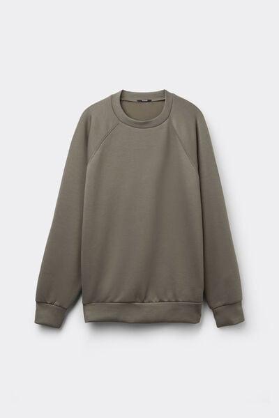 Green Soft Touch Round Neck Sweatshirt, 5701_229Z, large image number 4