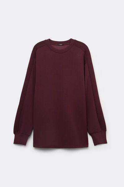 Brown Superior Softness Round Neck Sweatshirt, 5701_581Z, large image number 4