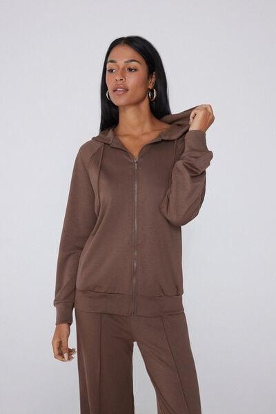 Brown Long Sleeve Jacket, 5701_163Z, large image number 1