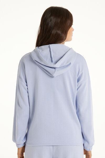Blue Long Sleeve Zip-Up Hoodie, , large image number 2