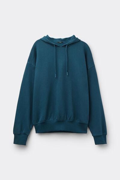 Green Long Sleeve 100% Cotton Hoodie, 5701_727Y, large image number 3