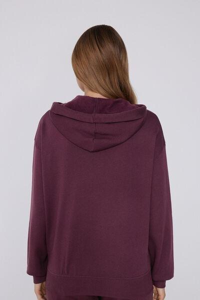 Violet Long Sleeve 100% Cotton Hoodie, 5701_728Y, large image number 2