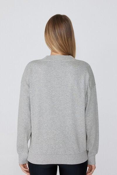 Grey Thick Long-Sleeved Sweatshirt, Light Grey Blend, large image number 2