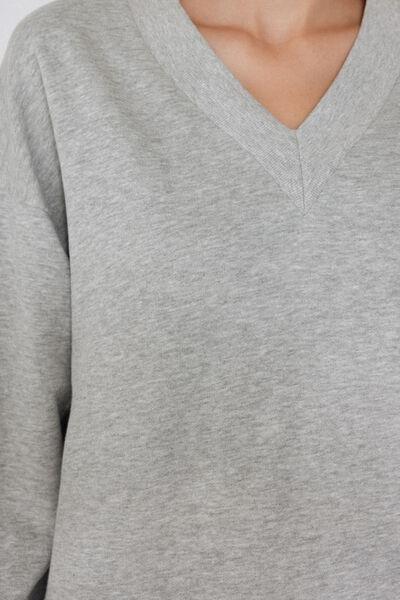 Grey Thick Long-Sleeved Sweatshirt, , large image number 3