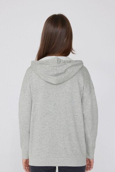 Grey Thick Zip-Up Hoodie, , large image number 2
