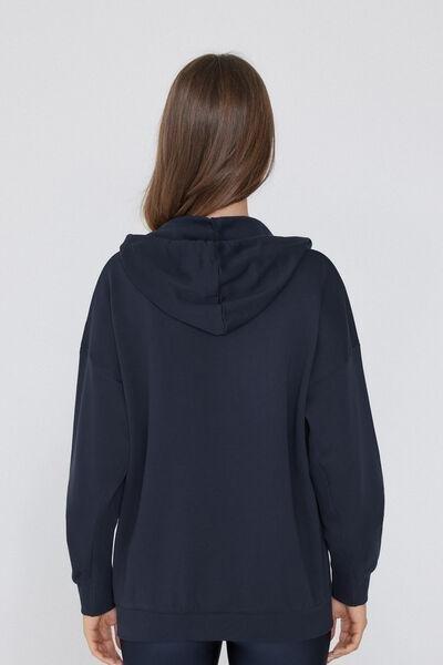 Navy Thick Zip-Up Hoodie, , large image number 2