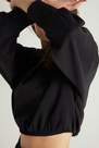 Tezenis - Black Crop Sweatshirt With Oversize Sleeves