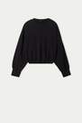 Tezenis - Black Crop Sweatshirt With Oversize Sleeves