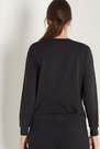 Tezenis - Black Rounded Neck Sweatshirt With Top Stitching