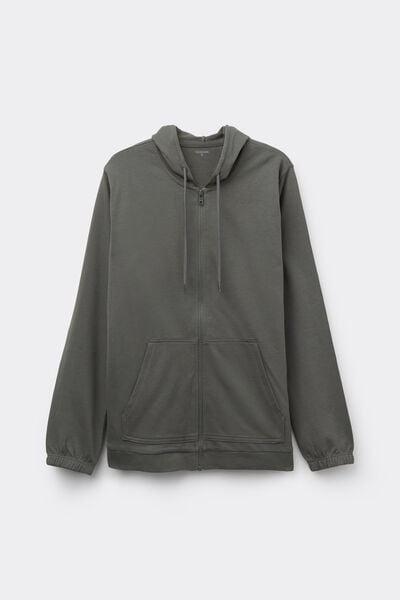 Green Lightweight Hooded Cotton Sweatshirt, 5701_732Y, large image number 4