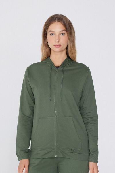 Green Hooded Sweatshirt, , large image number 0