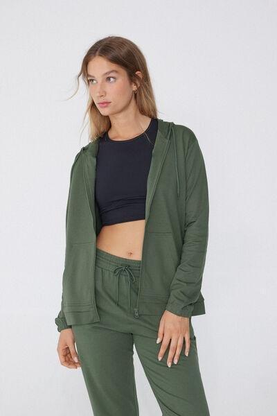 Green Hooded Sweatshirt, , large image number 1