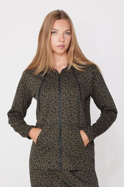 Green Lightweight Hooded Cotton Sweatshirt, 5701_521Z, medium