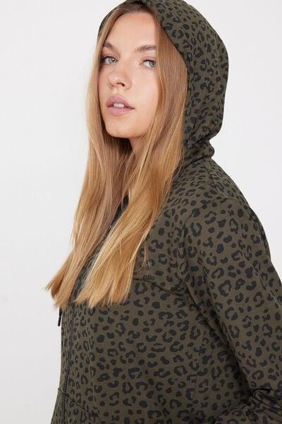 Green Lightweight Hooded Cotton Sweatshirt, 5701_521Z, large image number 3