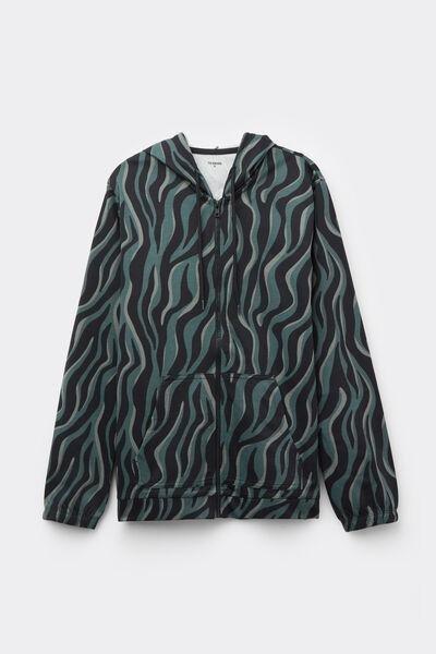 Green Drawstring Hooded Sweatshirt, 5701_761Y, large image number 4