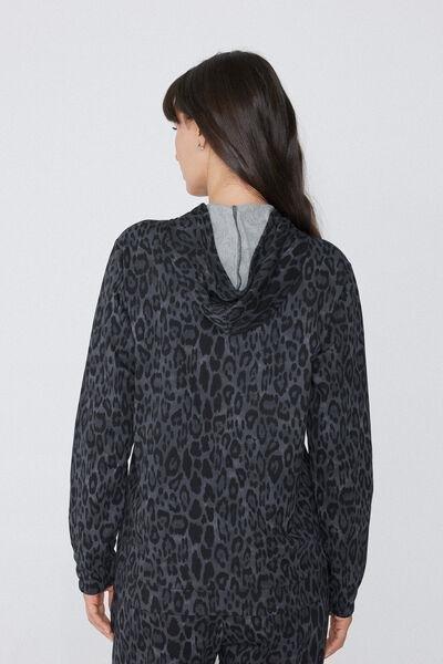 Multicolour Hooded Zip-Up Sweatshirt, 5701_909W, large image number 2