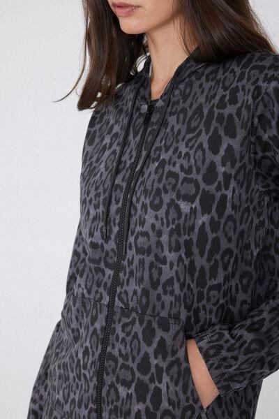 Multicolour Hooded Zip-Up Sweatshirt, 5701_909W, large image number 3