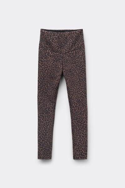 Gray Printed Shaping Leggings, 5701_219Z, large image number 3