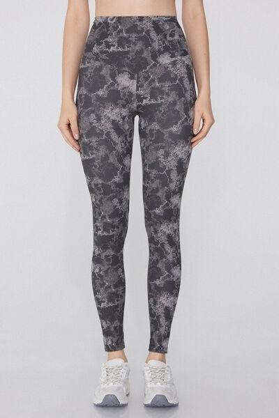 Multicolour Printed Shaping Leggings, , large image number 0