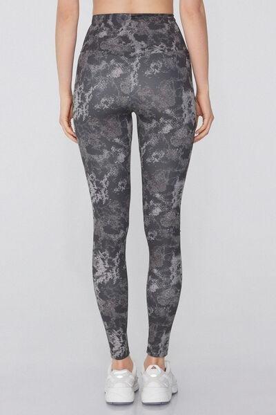 Multicolour Printed Shaping Leggings, , large image number 2