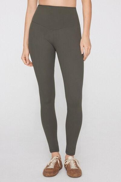 Green Camo Shaping Leggings, 5701_226Z, large image number 1