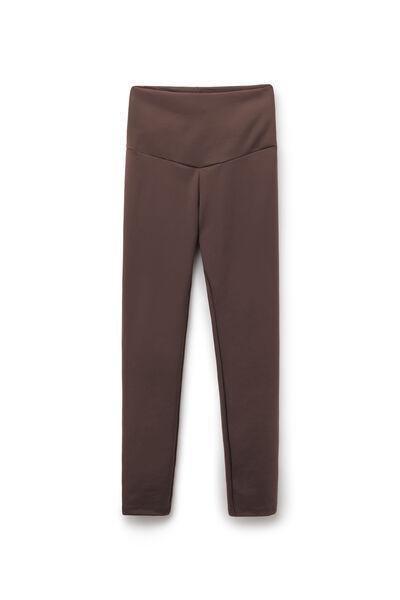 Brown Shaping High-Waisted Leggings, 5701_495Z, large image number 1