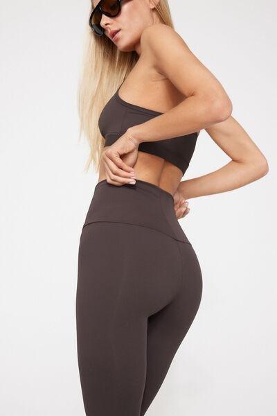 Brown Shaping High-Waisted Leggings, 5701_495Z, large image number 3
