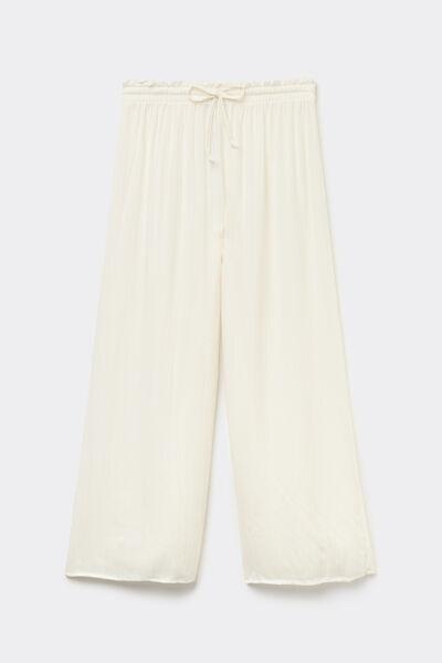 White Palazzo Trousers, , large image number 4