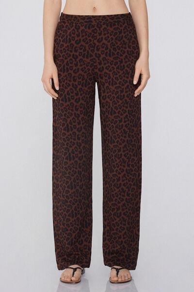 Brown Straight-Cut Trousers, , large image number 0