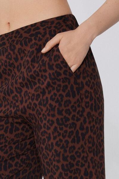 Brown Straight-Cut Trousers, , large image number 3