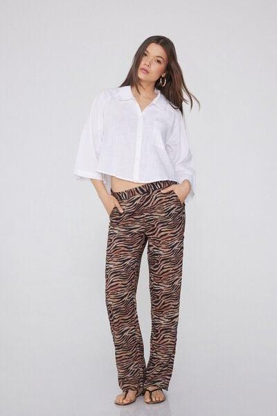 Multicolour Straight-Cut Trousers, , large image number 1