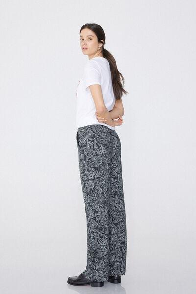 Grey Straight Pants, 5701_889W, large image number 1