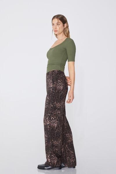 Multicolour Printed Straight-Cut Trousers, 5701_910W, large image number 0